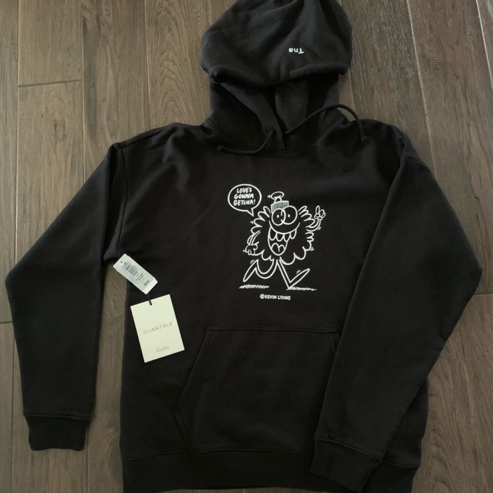 Aritzia Black Graphic Hoodie - Picture 2 of 7